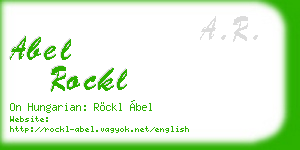 abel rockl business card