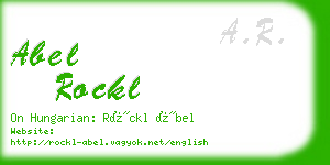 abel rockl business card